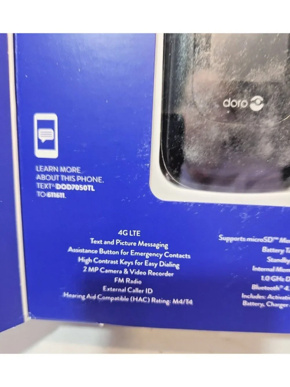 Doro 7050/D7050TL Black TracFone 4 G VoLTE Flip Smartphone New in Box Rare